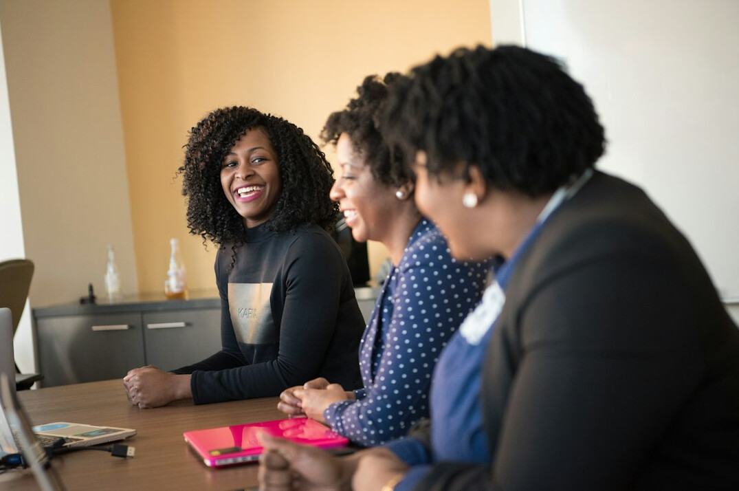 woman leading team meeting