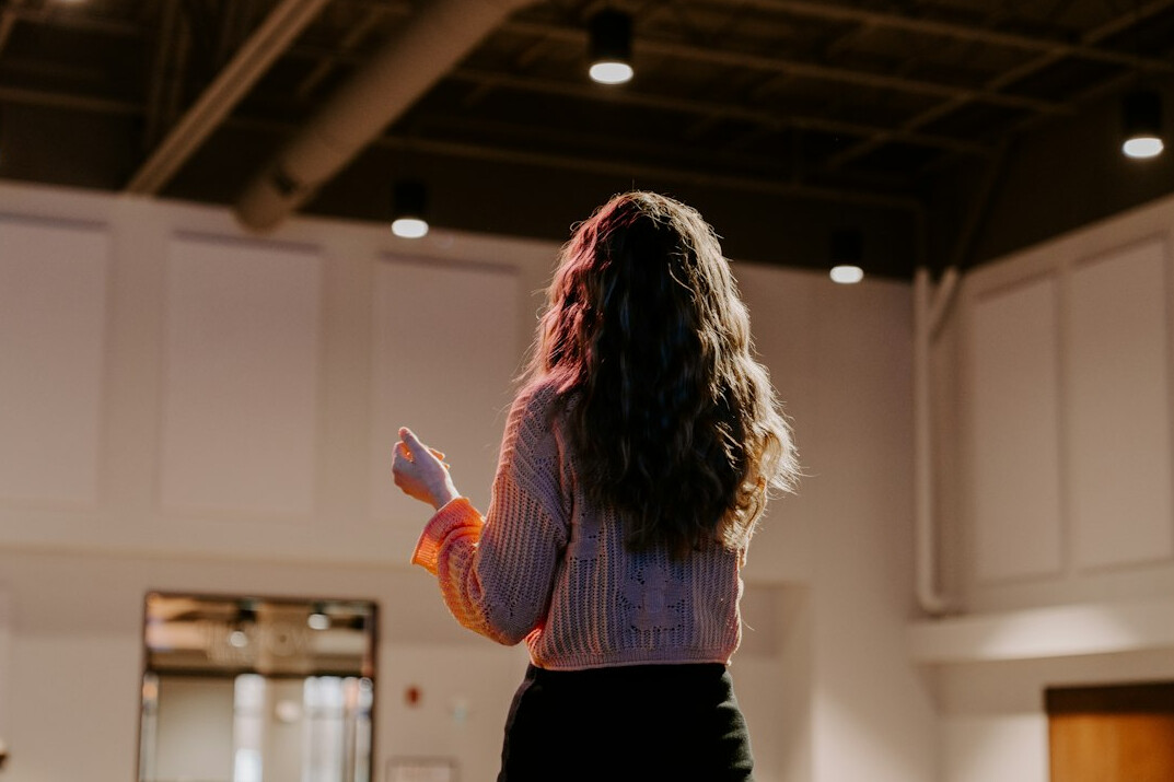 confident leader speaking confidently