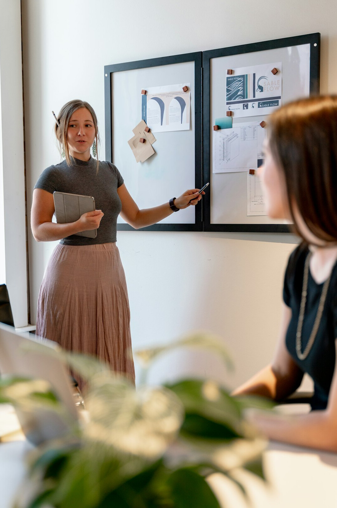 woman leading team workshop