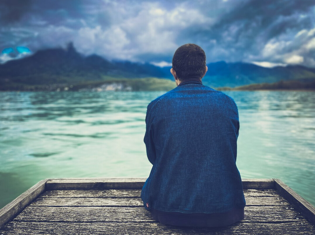 man reflecting on personal growth
